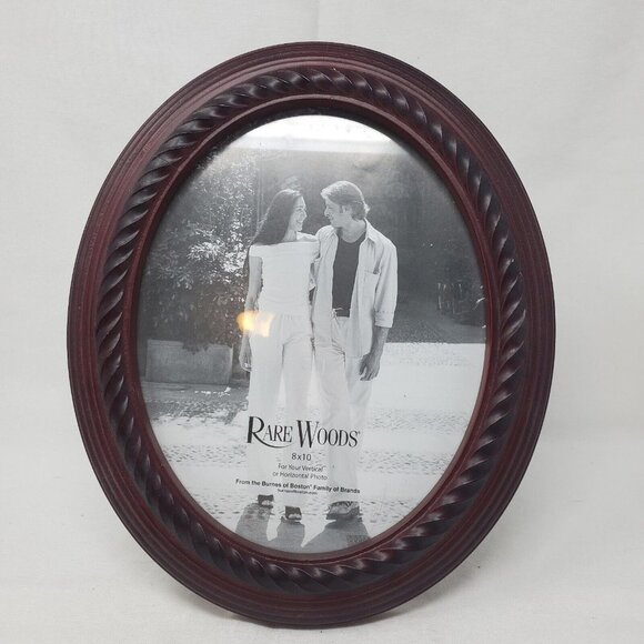 Mahogany Stained Oval 8x10 Rare Woods by Burnes & Boston Photo Frame - Picture 1 of 11